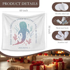 HUGANE Whale Shark Christian Tapestry, Isaiah 43:2 Bible Verse Tapestry Wall Hanging, Religious Bible Scripture Wall Blanket Backdrop Decor for Home Bedroom Living Room, 50x60 Inch,Color-A