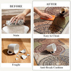 HEBE Cushioned Kitchen Mats for Floor Set of 2, Non Slip Anti Fatigue Kitchen Rugs and Mats, Floral Waterproof Comfort Foam Standing Mat Floor Carpet for Kitchen,Home Office,Sink,Laundry