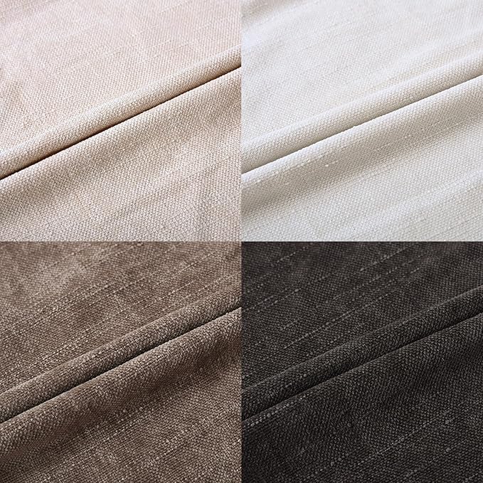 Set of 4 Soft Textured Decorative Throw Pillow Covers 18x18 Inch Cozy Farmhouse Cushion Cover Square Accent Pillow Cases for Bed Couch Sofa Living Room, Neutral