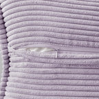 MIULEE Decorative Throw Pillow Covers for Couch Bed Livingroom 20x20 Inch Set of 2 Purple Boho Accent Throw Pllows Broadside Striped Patchwork Soft Corduroy Pillowcases