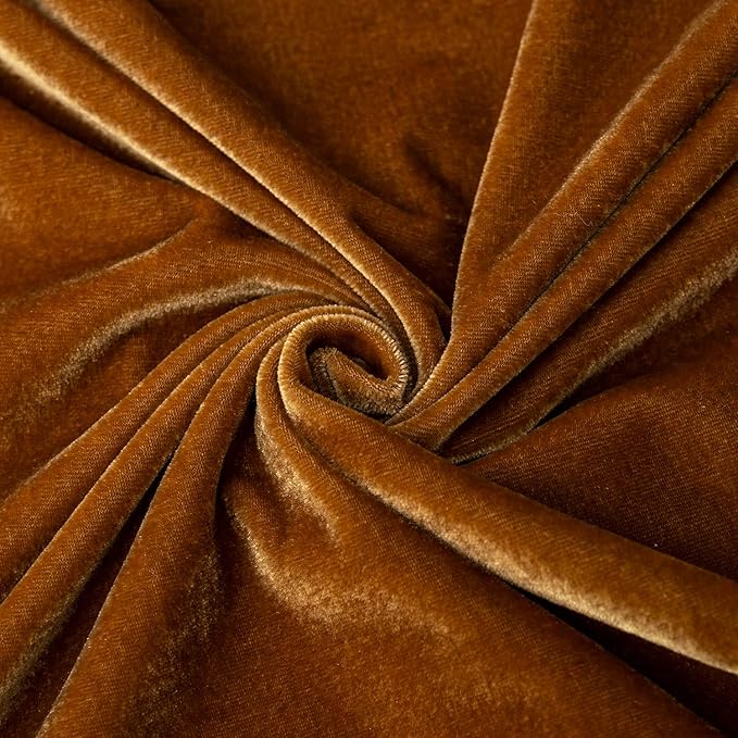 Velvet Throw Pillow Cover Soft Decorative Luxurious Solid Square Cushion Case for Sofa Couch Bedroom Farmhouse,Pack of 2, 18 x 18 Inches, Golden Camel