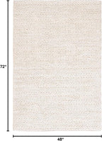 SAFAVIEH Area Rug 4x6 - Natural Fiber Collection - Bleach, Handmade Jute, Braided Woven Design, Ideal for Entryway, Living Room, Bedroom (NF212D)