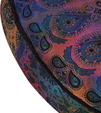 Indian Mandala Cotton Floor Pillow Cover Bed Room Dorm Decor Cushion Cover Beach Throw Decorative Ottoman Cover Boho Footstool Meditation Puffe Cases Pet Dog Bed Cover