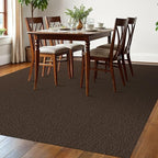EARTHALL Washable Area Rugs 6x9 Ft Non Slip Living Room Rugs Cotton Rubber Backed Dining Room Rug Braided Bedroom Rugs Indoor Outdoor Floor Carpet for Living Room, Bedroom, Dining Room, Brown/Coffee