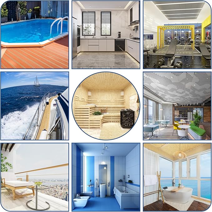 12PCS Drainage Interlocking Floor Tiles 11.8" x 11.8", Modular Interlocking Cushion Soft PVC Floor Non-Slip Splicing Waterproof Mat for Pool, Shower, Patio, Balcony, Bathroom, Kitchen, Yard（Grey）
