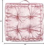 Safavieh Belia Glam 18-inch Blush Pink Velvet Square Floor Pillow