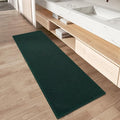 Upgraded Waffle Runner Rug Super Absorbent Non Slip Bath Mats for Bathroom Floor Washable Bathroom Runner Rug with Tassels, Ideal for Hallway Bedroom Laundry Room, Dark Green, 2' x 5'(24" x 60")