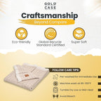 Gold Case Throw Blanket for Couch - 100% Recycled Turkish Cotton Blankets & Throws - Retro Soft Throw Blankets for Living Room - Boho Decorative Woven Couch Blanket - 60x80 - Beige