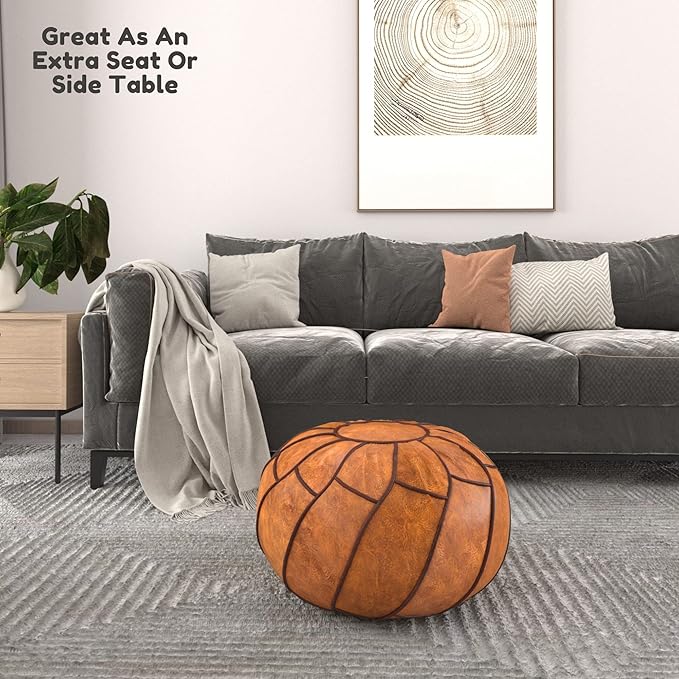 Moderner Pouf Ottoman Pumpkin Color