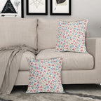 Easter Pink Blue Floral Pillow Covers 20x20 Set of 2 Spring Vintage Rustic Old Style Cute Flower Cream Print Decorative Outdoor Pillowcases Farmhouse Throw Cushion Case Decor for Couch Sofa Bed