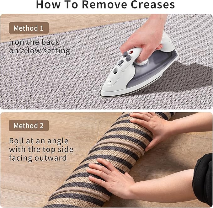 Tangsoo Rainbow Easy Jute Rug 2x5 Runner Rug for Hallways,Non-Slip Thin Dark Brown Washable Outdoor Rug,Modern Farmhouse Floor Carpet Runner for Porch Laundry Bedroom Entryway Kitchen