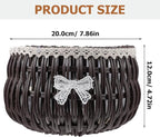 Natural Woven Planting Basket for Indoor Outdoor Use Handwoven Rattan Pot Container Decorative Flower Storage Basket for Home Garden Terraces Boho Style Planter for Small Plants