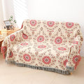Snycler Boho Throw Blanket for Bed - 100% Cotton Ultra Soft Rustic Quilt - Pink Boho Floral Printed Farmhouse Decor Bed Blankets, 60"×80" All Season Rustic Throw for Sofa Couch Chair
