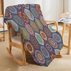 Vintage Boho Floral Throw Blanket Bohemian Flower Patterned Blanket for Sofa Bed Couch Chair Or Dorm 30"x40"