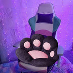 Ditucu Cat Paw Cushion Kawaii Chair Cushions 27.5 x 23.6 inch Cute Stuff Seat Pad Comfy Lazy Sofa Office Floor Pillow for Gaming Chairs Room Decor Black
