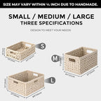 GRANNY SAYS Storage Baskets for Organizing, Wicker Storage Basket for Shelf, Wicker Basket for Organization, Waterproof Basket for Living Room, Decorative Basket for Pantry and Entryway, 2-Pack