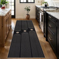 Tangsoo Rainbow Easy Jute Rug 2x6 Washable Kitchen Runner for Hallways,Black Non-Slip Thin Farmhouse Carpet,Modern Indoor Outdoor Runner Door Mat for Porch Laundry Bedroom Entryway