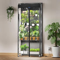 Barrina LH750 Pegboard Indoor Greenhouse with Grow Light, Plant Cabinet with 4PCS 5000K Full Spectrum Grow Lamps, 3 Adjustable Pegboards, 2 Racks, Wheel, for Foliage Plant, Seedling, 29.5x13.8x67.9IN