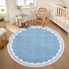 GarveeHome Scalloped Rug