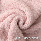 FUTEI Pink Throw Pillow Covers 22x22 Inch Set of 2,Furry Faux Fur Teddy Boucle Textured Cushion Covers,Soft Fluffy Decorative Pillow Case,Home Decor for Couch Bed Living Room Office