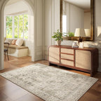 Machine Washable Throw Rugs for Entryway: Door Mat Indoor Entrance 4x6 Small Rug Stain Resistant Non-Slip Low Pile Soft Carpet for Kitchen Front Door Indoor Entry Bathroom Bedroom