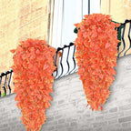 BLEUM CADE Fake Hanging Plants, 4pcs Artificial Hanging Plant, Faux Orange Vines Hanging Plant for Wall Home Living Room Indoor Outdoor Fall Decor (No Baskets)