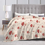 Mushroom Throw Blanket, Mushrooms Blankets, 320GSM Fluffy Cozy Soft Warm Plush Lightweight Decorative Blanket Gifts for Women Men Girls Boys Kids Baby (Mushrooms 2, 50"x40")