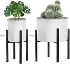 Sorbus Adjustable Metal Plant Stand – Mid Century Style Flower Pot Holder, 10 to 16 Inches Planter Stand for Modern Home Décor, Houseplants – Plant & Pot NOT INCLUDED (Black, 1 Pack)