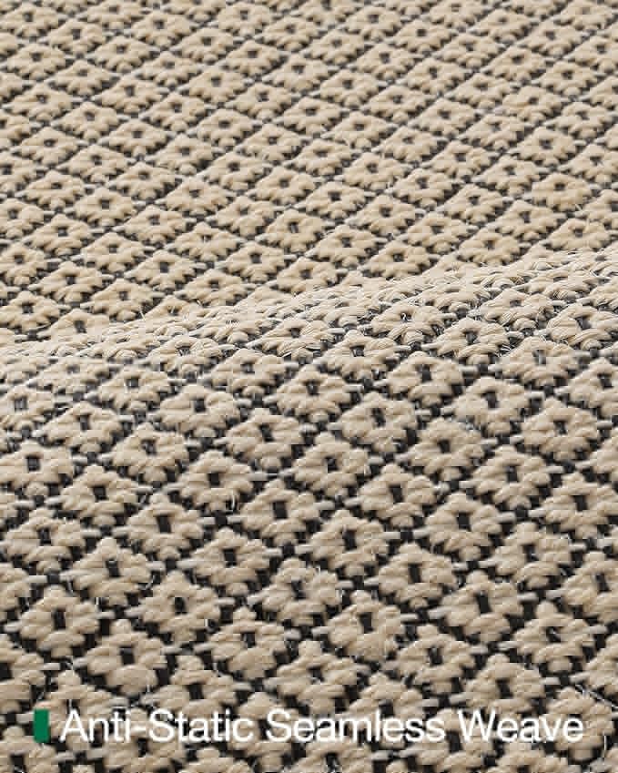 LUMI 4x6 Sisal Area Rug for Living Room, Natural Handwoven Rugs Non Slip, Farmhouse Braided Carpets No Shedding for High Traffic, Dining Room, Indoor, Outdoor, Patio