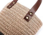Wall Hanging Storage Baskets - Small Cotton Rope Woven Closet Storage Bins-Shelf Basket Organizer for Plants, Towels,Toys - 6.3" x 7" (Jute & Black)