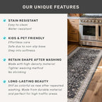 Black Farmhouse Washable 8x10 Area Rugs for Living Room, Bedroom, Dining Room Kitchen Table Rug for Under Table, Office, Dark Charcoal Tumble Stain Resistant Non-Slip Large Washable (8x10 Black/Multi)