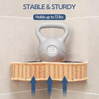 GRANNY SAYS Corner Shower Caddy, 2 Pack Rustproof Corner Shelves, Wicker Shower Organizers and Storage, Inside Shower Shelf for Home Decor
