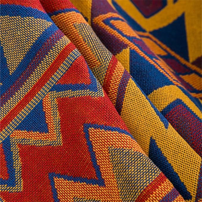 Boho Throw Blankets Reversible Woven Blankets Cover Hippie for Couch Bed Recliner Sofa Bohemian Tapestry Colorful Furniture Protector Cover for Home Décor, Astrology, Double Side, 50"x70"