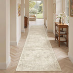 Runner Rug 2'x8' Washable Non-Slip Runner Rugs for Kitchen Bathroom Laundry Room Beige Vintage Floor Carpet Runners for Hallway Entryway