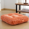 Washable Floor Pillow Cushion for Adults, Meditation Cushion Pillow, Removable Tufted Blended Corduroy Cover, Large Square Floor Sitting for Tatami Living Room or Yoga, 22x22 Inch, Machine Washable