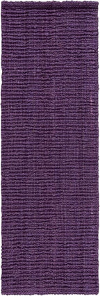SAFAVIEH Natural Fiber Collection Runner Rug - 2'6" x 8', Purple, Handmade Jute, Farmhouse Style, Chunky Textured Thick Pile (NF447B)