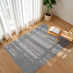 Softlife Rugs for Entryway 2x3 ft Faux Jute Rug Dirt Trapper Small Bathroom Rug Washable Door Rugs Kitchen Mat Modern Farmhouse Carpet for Front Porch Bathroom Kitchen Bedroom, Grey