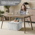 MeMoreCool Stuffed Round Pouf Ottoman Foot Rest, Floor Pouf Foot Stool with Soft Foam Chunk Filling, Small Round Ottoman Footstool Circle Footrest for Living Room