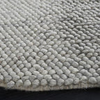 SAFAVIEH Natura Collection Runner Rug - 2'3" x 13', Silver, Handmade Wool Blend, Textured Design, Ideal for Living Room, Bedroom, Dining Space (NAT425G)