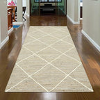 Indian Artisans Hand Braided Jute Kilim Rug 3 Square Area Rug Natural Jute Geometric Pattern Grey White Hand Woven Flatweave Carpet Indoor Outdoor Rugs for Kitchen Garden Terrace Yoga Mat