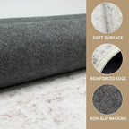 Washable 6×9 Area Rug for Living Room, Vintage Floral Rug Soft Non Slip Stain Resistant Boho Carpet for Indoor Bedroom Dinning Room Home Office Beige New
