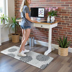 MAYHMYO Kitchen Mats for Floor - Kitchen Anti Fatigue Mat Set of 2 - Non Slip Cushioned Rugs for Standing