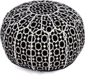 Marrakesh Gallery Bohemian Unstuffed Moroccan Pouf Ottoman, Round Ottoman Foot Rest, Handmade Bean Bag with Large Storage - Cover Floor Chair for Living Room, Bedroom - Ideal as Wedding Gifts
