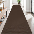 EARTHALL Woven Runner Rug 3x10 Ft Washable Runners for Hallways Long Non Slip Rubber Backed Kitchen Runner Braided Indoor Floor Carpet Runners for Entryway, Hallway, Kitchen, Brown