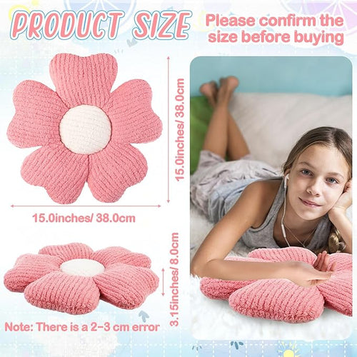 10 Pcs Cute Flower Pillow 15.75 Inch Flower Plush Throw Pillow Aesthetic Decorative Seating Cushion for Spring Back to School First Day of School Sofa Couch Bed Decor(Multi Colored,Multicolor)