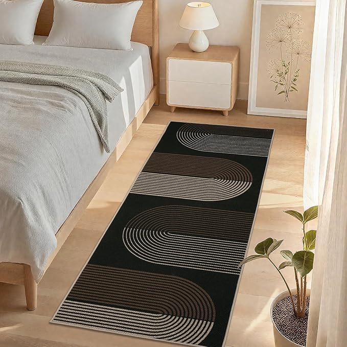 GarveeHome Modern Rainbow Easy Jute Runner Rug, 2x6 Runner Rug for Hallways - Non-Slip Indoor Outdoor Carpet, Washable for High Traffic Laundry Room, Kitchen, Entryway