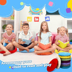 Fumete 16 Pcs 16 Inch Round Floor Cushions for Kids and Toddlers, Flexible Seating Classroom Furniture Floor Pillow for Home, Daycare, Preschool, Yoga and Meditation (Cute)