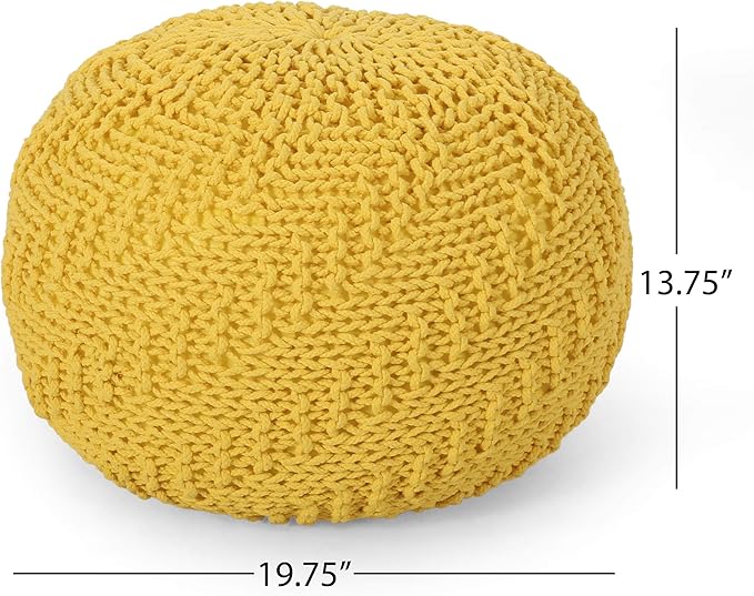 Christopher Knight Home Pouf, Yellow