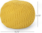 Christopher Knight Home Pouf, Yellow