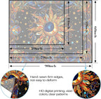 Spenlife Celestial Sun and Stars Tapestry Cosmic Tapestry for Bedroom Astral Tapestries Wall Hanging Bedroom Living Room Wall Art and Home Decor 60x80